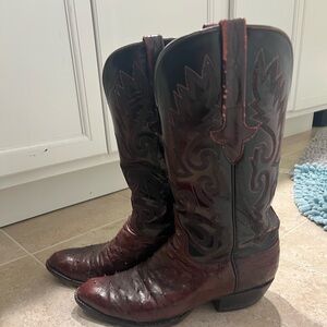 Lucchese Vintage Ostrich Boots